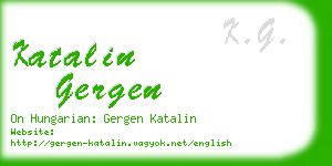 katalin gergen business card